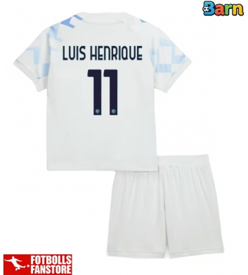 Inter Milan Luis Henrique #11 Bortatröja Barn 2025-26 Kortärmad (+ Korta byxor)