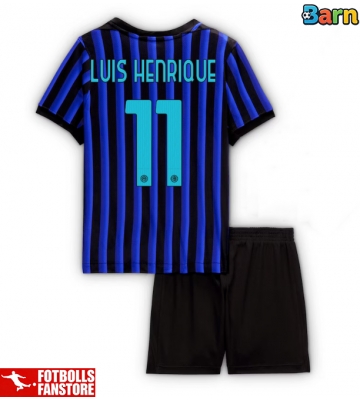 Inter Milan Luis Henrique #11 Hemmatröja Barn 2025-26 Kortärmad (+ Korta byxor)