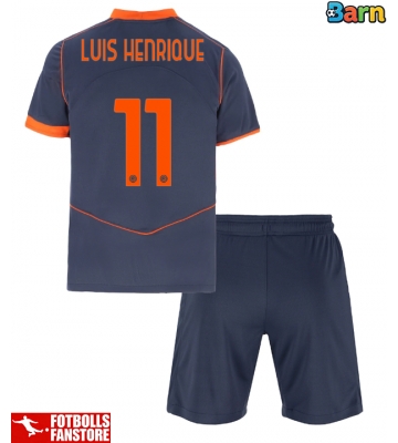 Inter Milan Luis Henrique #11 Tredje Tröja Barn 2025-26 Kortärmad (+ Korta byxor)
