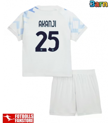 Inter Milan Manuel Akanji #25 Bortatröja Barn 2025-26 Kortärmad (+ Korta byxor)