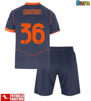 Inter Milan Matteo Darmian #36 Tredje Tröja Barn 2025-26 Kortärmad (+ Korta byxor)