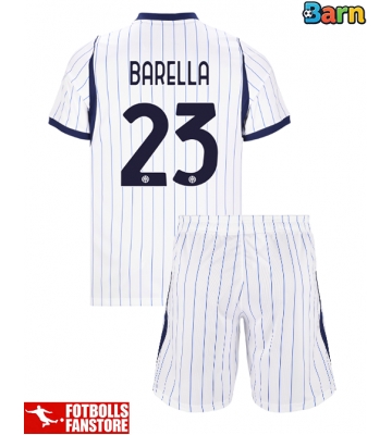 Inter Milan Nicolo Barella #23 Bortatröja Barn 2026-27 Kortärmad (+ Korta byxor)