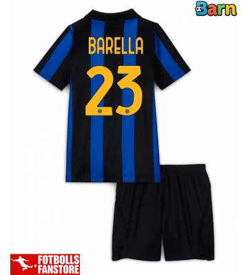 Inter Milan Nicolo Barella #23 Hemmatröja Barn 2026-27 Kortärmad (+ Korta byxor)