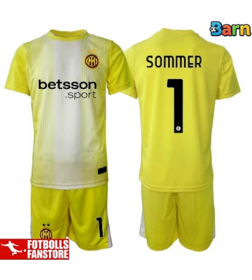 Inter Milan Yann Sommer #1 Målvakt Bortatröja Barn 2025-26 Kortärmad (+ Korta byxor)
