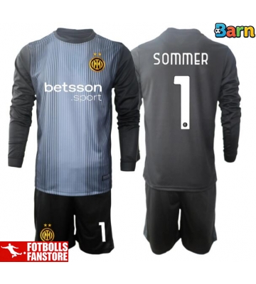 Inter Milan Yann Sommer #1 Målvakt Hemmatröja Barn 2025-26 Långärmad (+ Korta byxor)