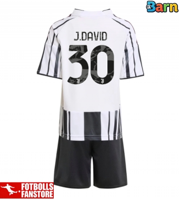 Juventus Jonathan David #30 Hemmatröja Barn 2025-26 Kortärmad (+ Korta byxor)