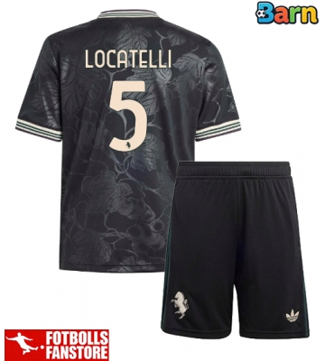 Juventus Manuel Locatelli #5 Tredje Tröja Barn 2025-26 Kortärmad (+ Korta byxor)