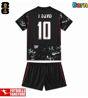 Kanada Jonathan David #10 Bortatröja Barn VM 2026 Kortärmad (+ Korta byxor)