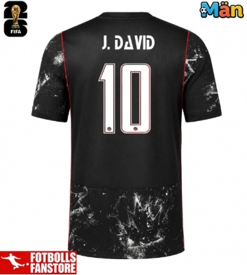 Kanada Jonathan David #10 Bortatröja VM 2026 Kortärmad