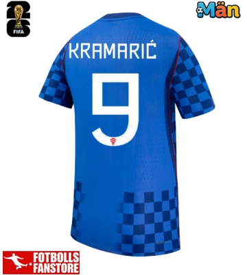 Kroatien Andrej Kramaric #9 Bortatröja VM 2026 Kortärmad