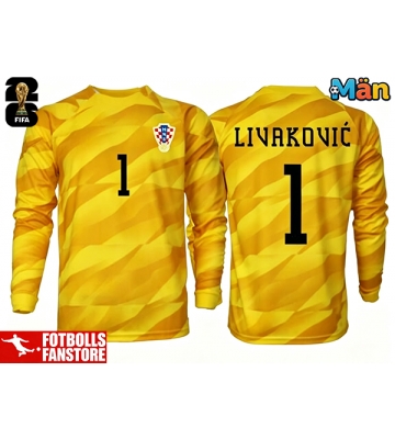 Kroatien Dominik Livakovic #1 Målvakt Hemmatröja VM 2026 Långärmad