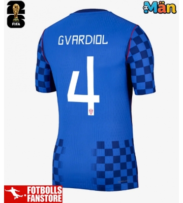 Kroatien Josko Gvardiol #4 Bortatröja VM 2026 Kortärmad