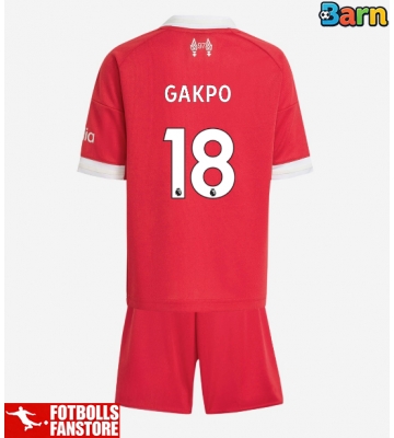 Liverpool Cody Gakpo #18 Hemmatröja Barn 2025-26 Kortärmad (+ Korta byxor)