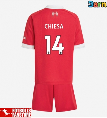 Liverpool Federico Chiesa #14 Hemmatröja Barn 2025-26 Kortärmad (+ Korta byxor)