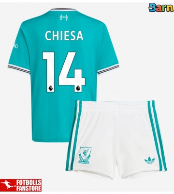 Liverpool Federico Chiesa #14 Tredje Tröja Barn 2025-26 Kortärmad (+ Korta byxor)
