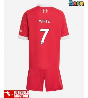 Liverpool Florian Wirtz #7 Hemmatröja Barn 2025-26 Kortärmad (+ Korta byxor)