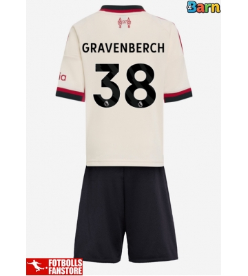 Liverpool Ryan Gravenberch #38 Bortatröja Barn 2025-26 Kortärmad (+ Korta byxor)