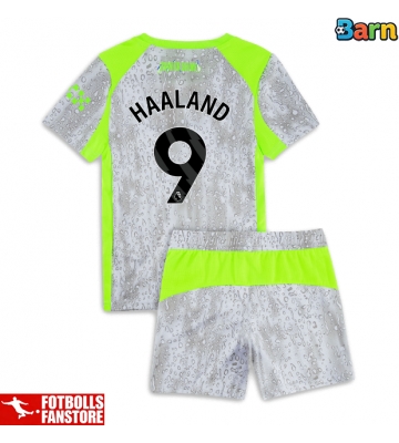 Manchester City Erling Haaland #9 Tredje Tröja Barn 2025-26 Kortärmad (+ Korta byxor)