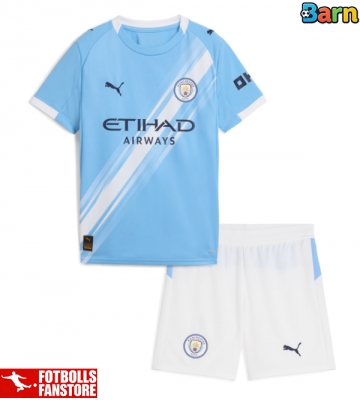 Manchester City Hemmatröja Barn 2025-26 Kortärmad (+ Korta byxor)