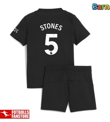 Manchester City John Stones #5 Bortatröja Barn 2025-26 Kortärmad (+ Korta byxor)