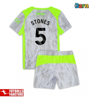 Manchester City John Stones #5 Tredje Tröja Barn 2025-26 Kortärmad (+ Korta byxor)