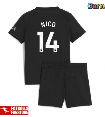 Manchester City Nico Gonzalez #14 Bortatröja Barn 2025-26 Kortärmad (+ Korta byxor)