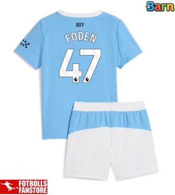 Manchester City Phil Foden #47 Hemmatröja Barn 2025-26 Kortärmad (+ Korta byxor)
