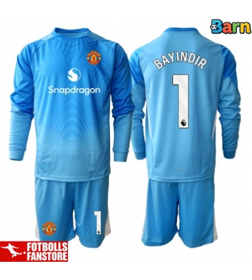 Manchester United Altay Bayindir #1 Målvakt Hemmatröja Barn 2025-26 Långärmad (+ Korta byxor)