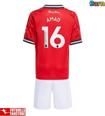 Manchester United Amad Diallo #16 Hemmatröja Barn 2025-26 Kortärmad (+ Korta byxor)