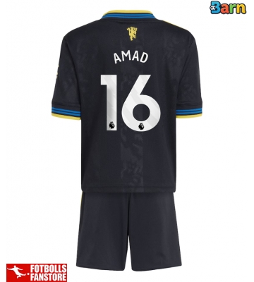 Manchester United Amad Diallo #16 Tredje Tröja Barn 2025-26 Kortärmad (+ Korta byxor)