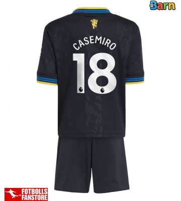 Manchester United Casemiro #18 Tredje Tröja Barn 2025-26 Kortärmad (+ Korta byxor)