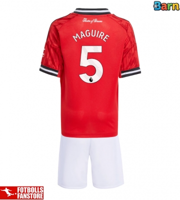 Manchester United Harry Maguire #5 Hemmatröja Barn 2025-26 Kortärmad (+ Korta byxor)
