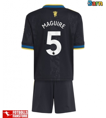 Manchester United Harry Maguire #5 Tredje Tröja Barn 2025-26 Kortärmad (+ Korta byxor)