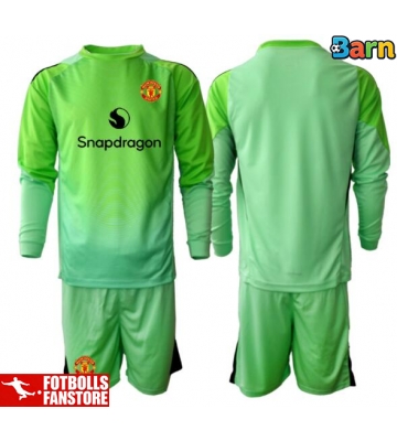 Manchester United Målvakt Tredje Tröja Barn 2025-26 Långärmad (+ Korta byxor)