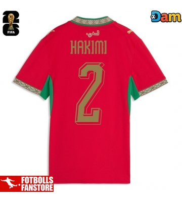 Marocko Achraf Hakimi #2 Hemmatröja Dam VM 2026 Kortärmad