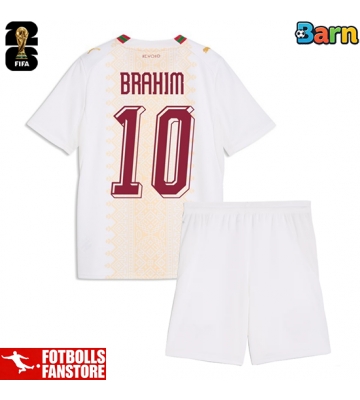 Marocko Brahim Diaz #10 Bortatröja Barn VM 2026 Kortärmad (+ Korta byxor)