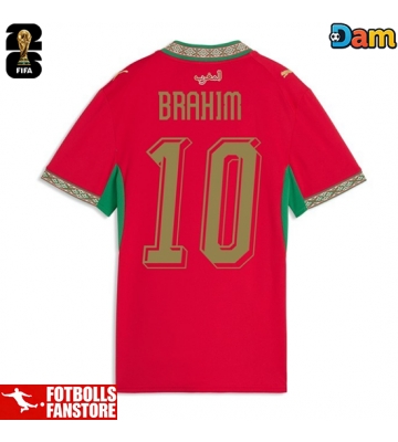 Marocko Brahim Diaz #10 Hemmatröja Dam VM 2026 Kortärmad