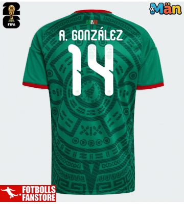 Mexiko Armando Gonzalez #14 Hemmatröja VM 2026 Kortärmad