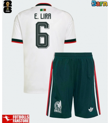 Mexiko Erik Lira #6 Bortatröja Barn VM 2026 Kortärmad (+ Korta byxor)