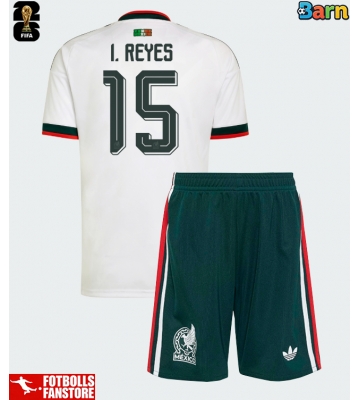 Mexiko Israel Reyes #15 Bortatröja Barn VM 2026 Kortärmad (+ Korta byxor)