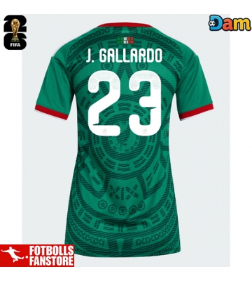 Mexiko Jesus Gallardo #23 Hemmatröja Dam VM 2026 Kortärmad