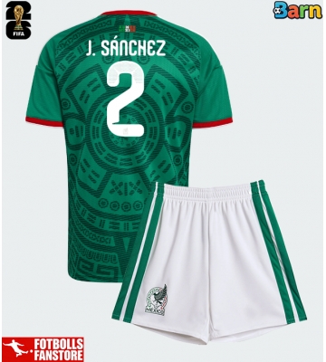 Mexiko Jorge Sanchez #2 Hemmatröja Barn VM 2026 Kortärmad (+ Korta byxor)