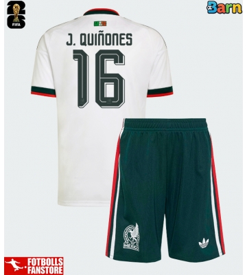 Mexiko Julian Quinones #16 Bortatröja Barn VM 2026 Kortärmad (+ Korta byxor)