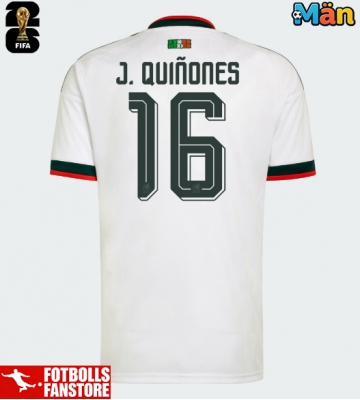 Mexiko Julian Quinones #16 Bortatröja VM 2026 Kortärmad