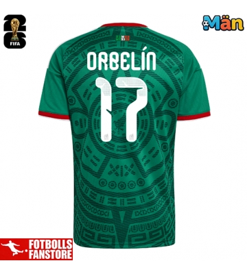 Mexiko Orbelin Pineda #17 Hemmatröja VM 2026 Kortärmad