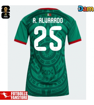 Mexiko Roberto Alvarado #25 Hemmatröja Dam VM 2026 Kortärmad