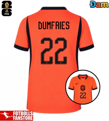 Nederländerna Denzel Dumfries #22 Hemmatröja Dam VM 2026 Kortärmad