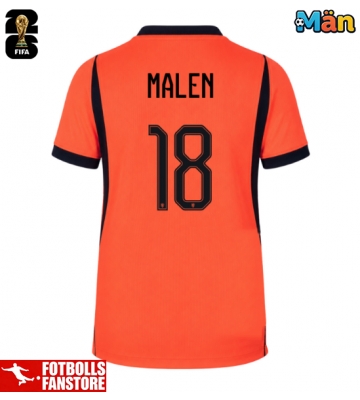 Nederländerna Donyell Malen #18 Hemmatröja VM 2026 Kortärmad