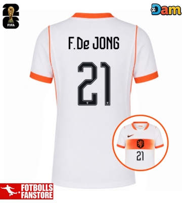 Nederländerna Frenkie de Jong #21 Bortatröja Dam VM 2026 Kortärmad