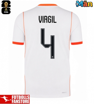 Nederländerna Virgil van Dijk #4 Bortatröja VM 2026 Kortärmad